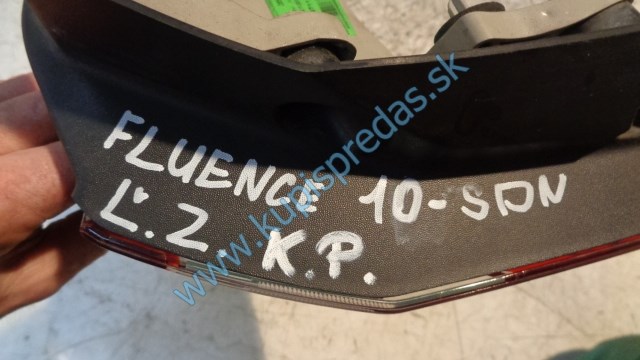 ľavé zadné svetlo na renault fluence, 265552802R